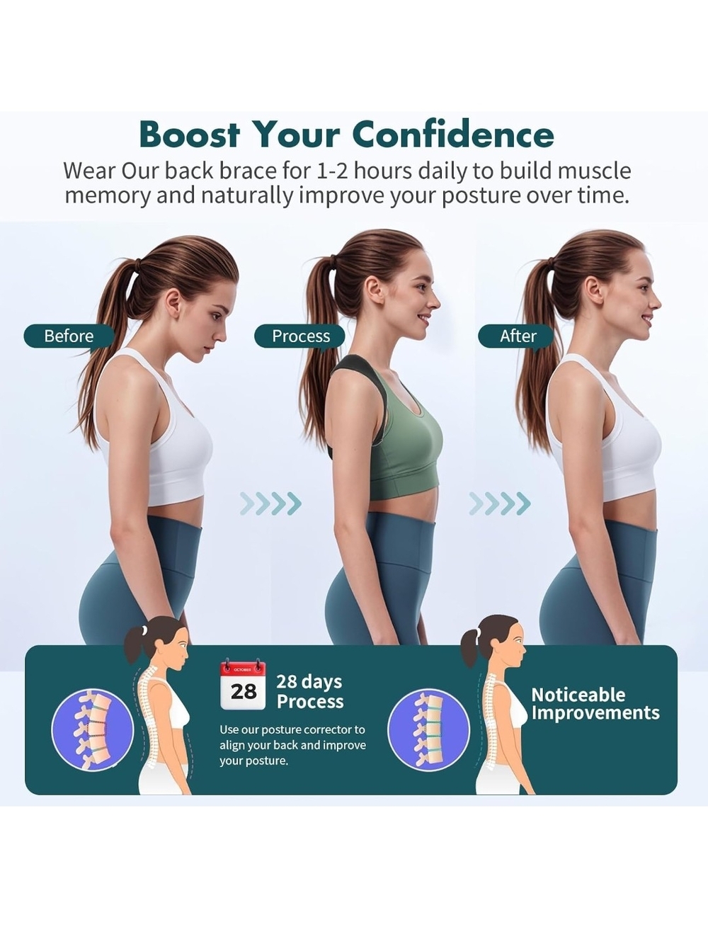 Posture Corrector Back Brace - Adjustable Back Brace